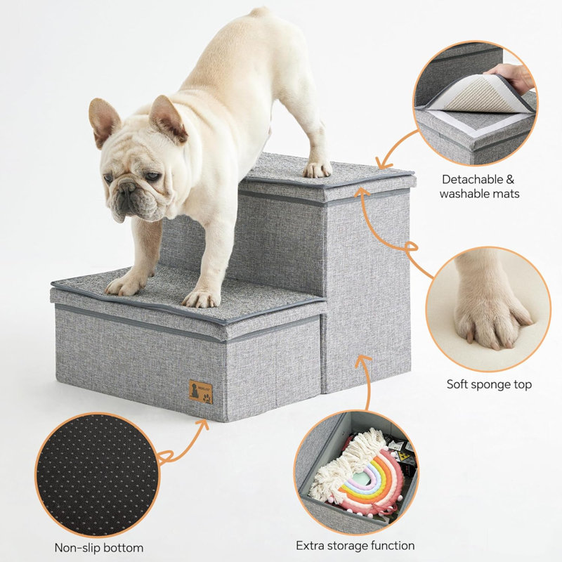 Folding pet stairs for large dogs outlet